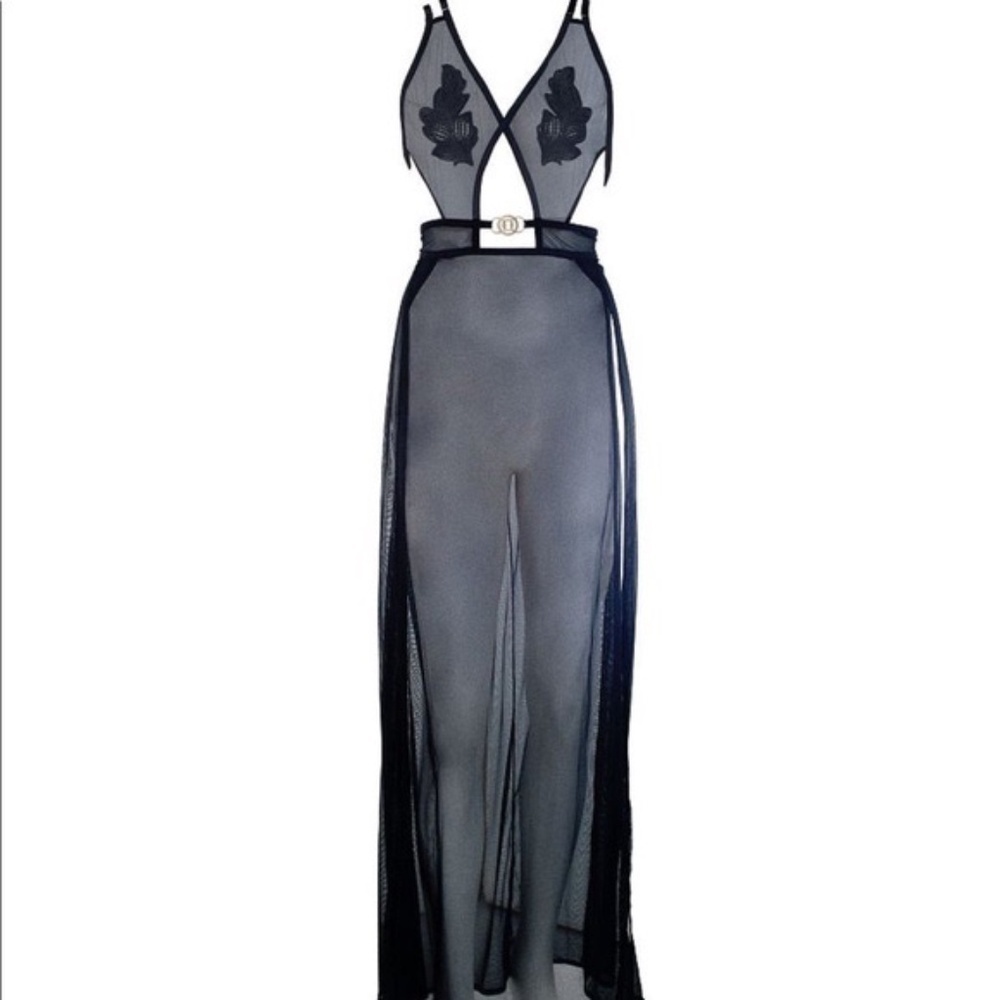 New! Bluebella Ophelia Long Unlined Chemise Black 45048